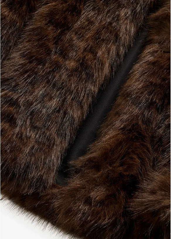 Kurze Fellimitat-Jacke, bonprix