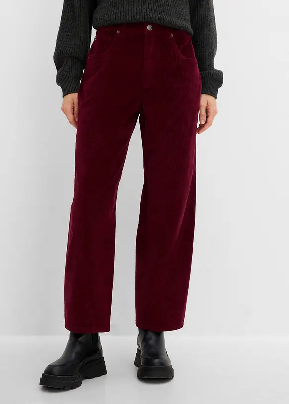 Barrel-Cordhose aus elastischem Baumwoll-Mix, bonprix
