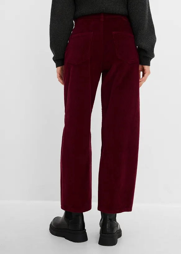 Barrel-Cordhose aus elastischem Baumwoll-Mix, bonprix