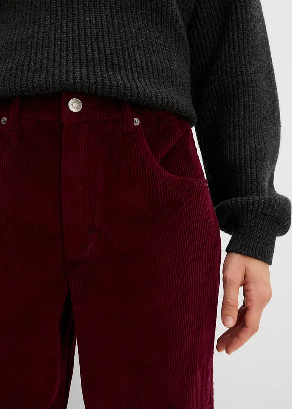 Barrel-Cordhose aus elastischem Baumwoll-Mix, bonprix