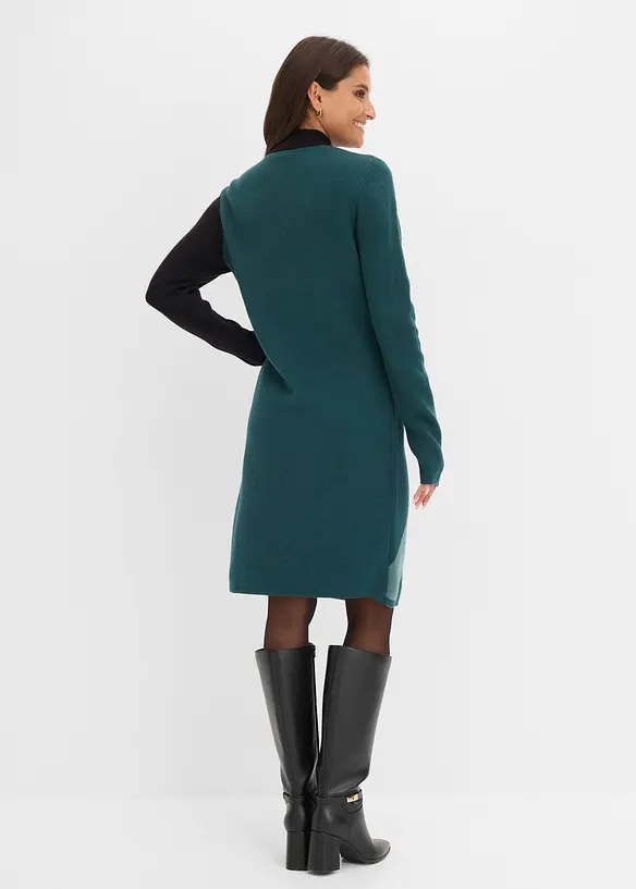 Jacquard-Strickkleid mit modernen Streifen, bonprix