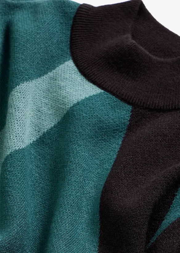 Jacquard-Strickkleid mit modernen Streifen, bonprix