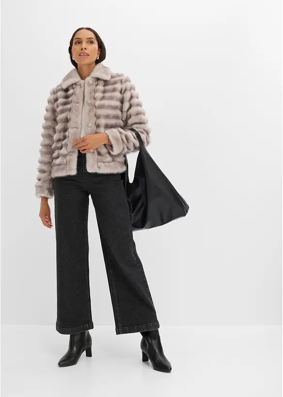 Veste en peluche, bonprix