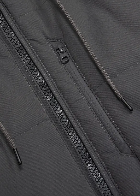 Winter-Steppjacke in Blousonform mit Kapuze, bonprix