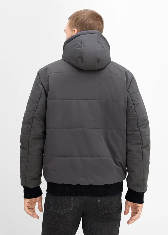 Winter-Steppjacke in Blousonform mit Kapuze, bonprix