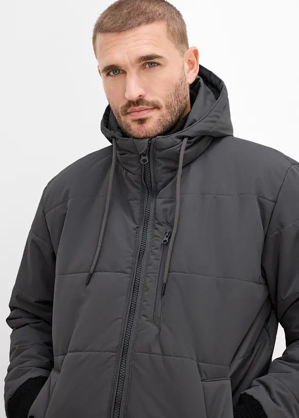 Winter-Steppjacke in Blousonform mit Kapuze, bonprix