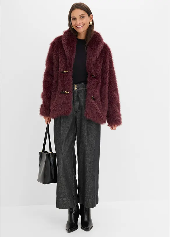 Veste doubl&eacute;e en peluche, bonprix