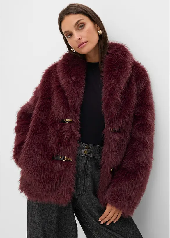 Veste doubl&eacute;e en peluche, bonprix