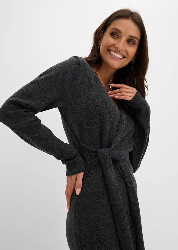 Robe midi en maille, bonprix