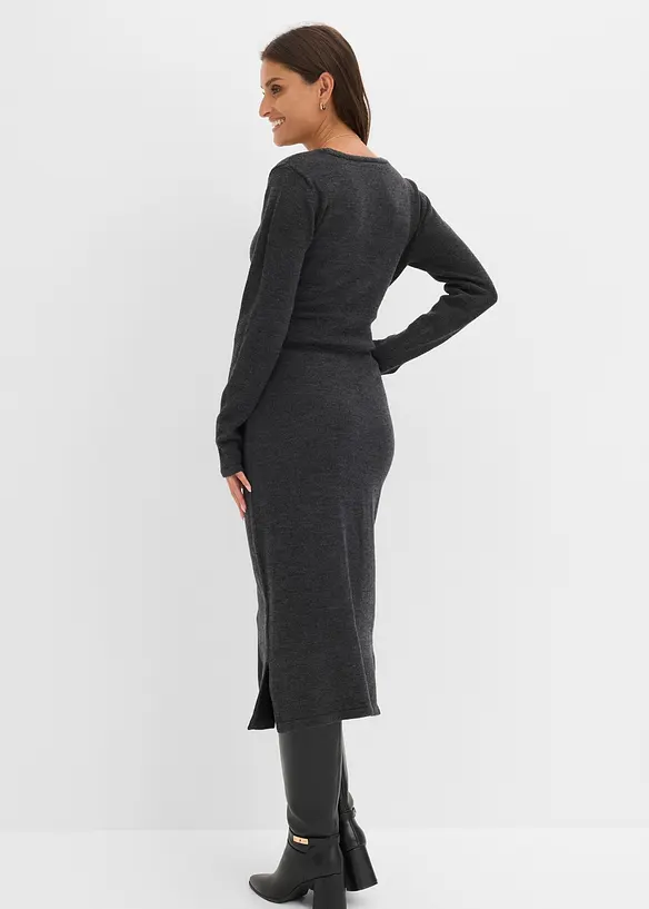 Robe midi en maille, bonprix