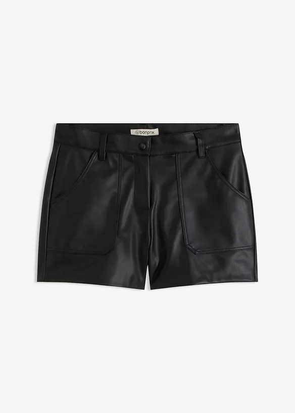 Short enduit, taille mi-haute, bonprix