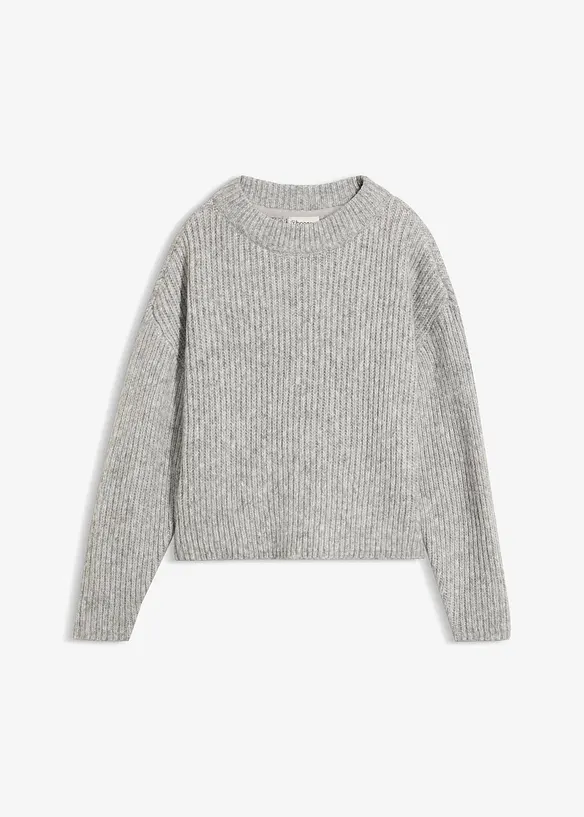 Grobstrick-Pullover aus weichem Woll-Mix, bonprix