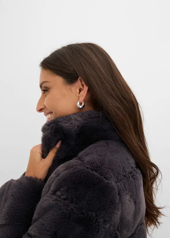 Veste zipp&eacute;e en peluche, bonprix