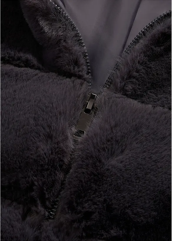 Veste zipp&eacute;e en peluche, bonprix