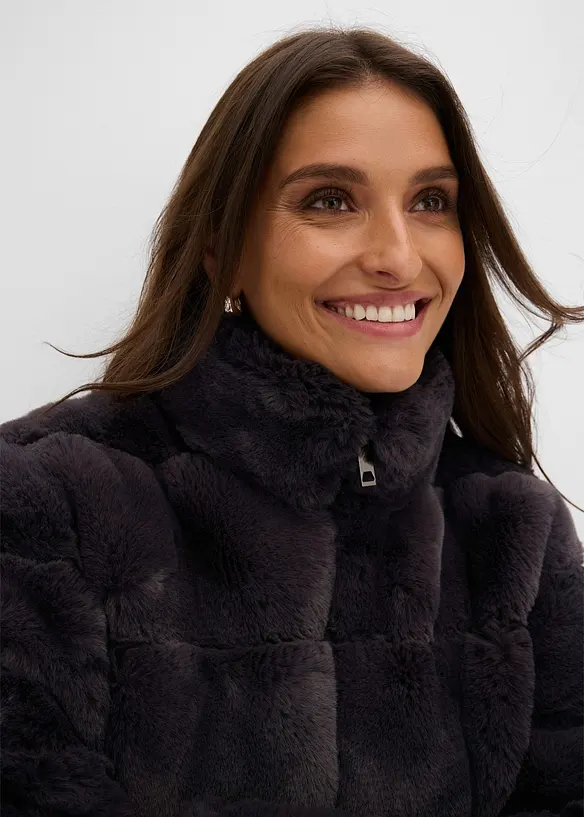 Veste zipp&eacute;e en peluche, bonprix