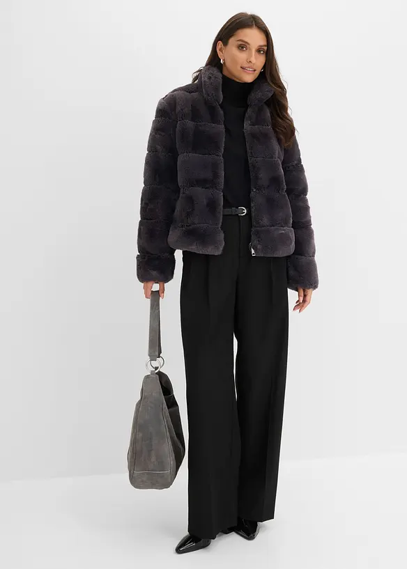 Veste zipp&eacute;e en peluche, bonprix