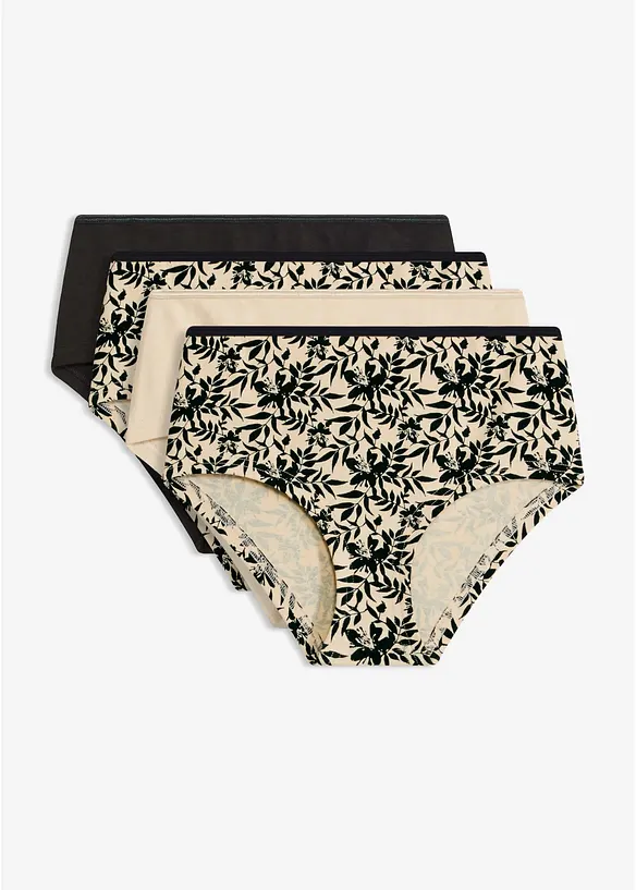 Maxipanty (4er Pack) mit Bio-Baumwolle, bonprix