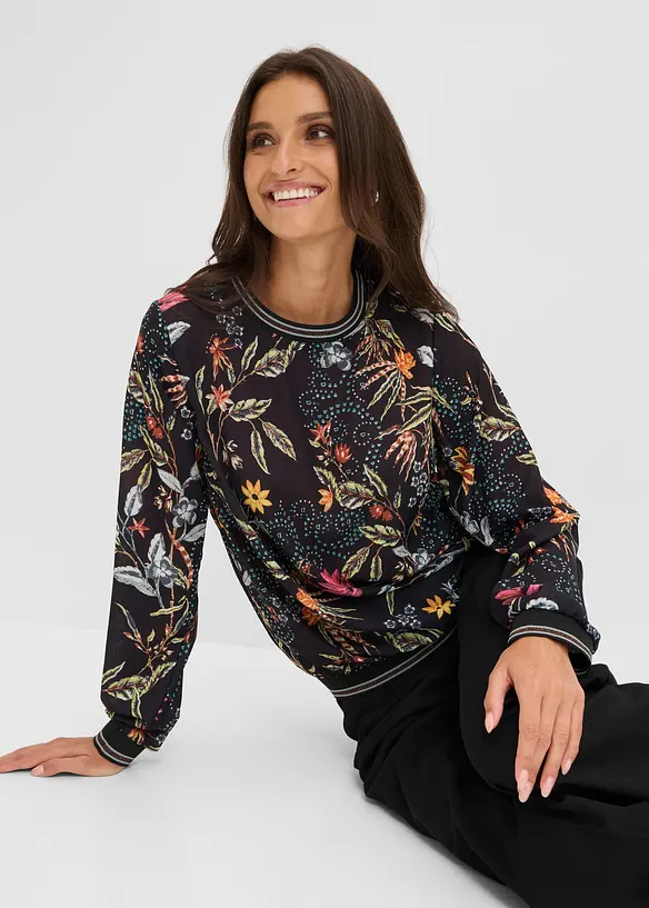 Blouse &agrave; col rond, bonprix