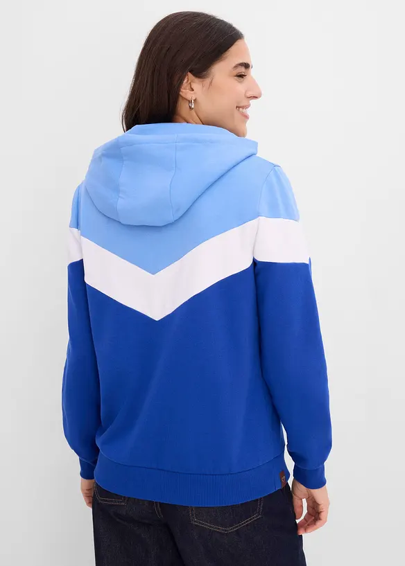 Sweat-shirt &agrave; capuche en coton m&eacute;lang&eacute;, bonprix