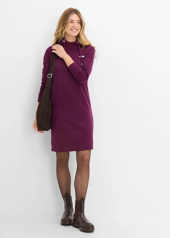 Robe sweat &agrave; capuche, bonprix