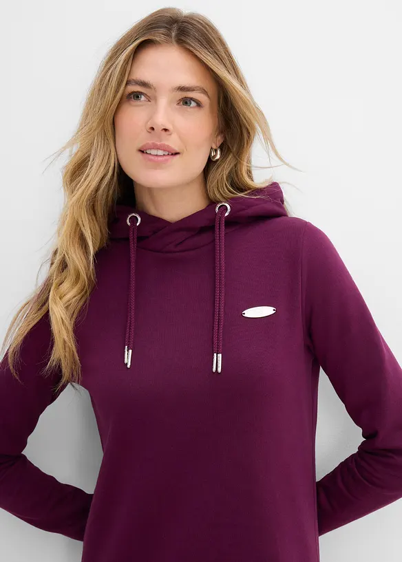 Robe sweat &agrave; capuche, bonprix