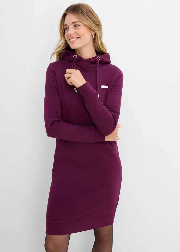 Robe sweat &agrave; capuche, bonprix