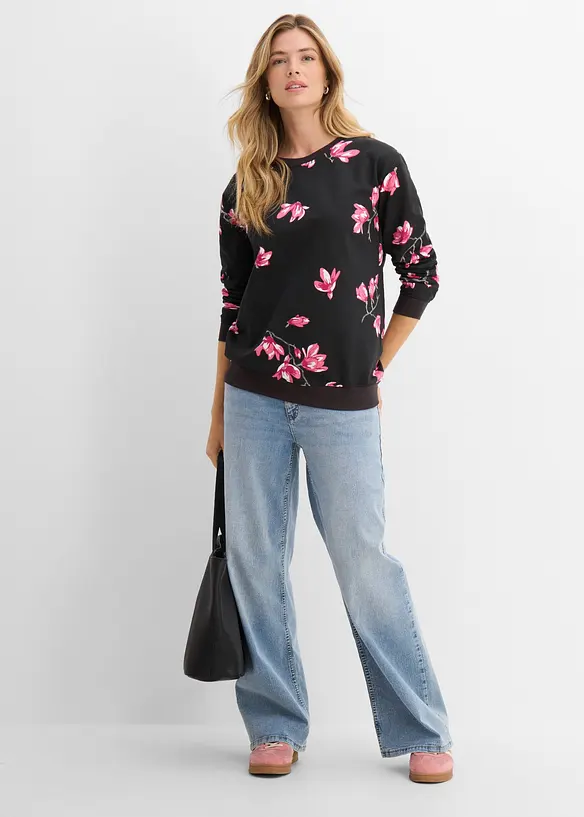 Sweat ample 100% coton, bonprix