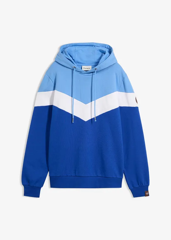 Sweat-shirt &agrave; capuche en coton m&eacute;lang&eacute;, bonprix