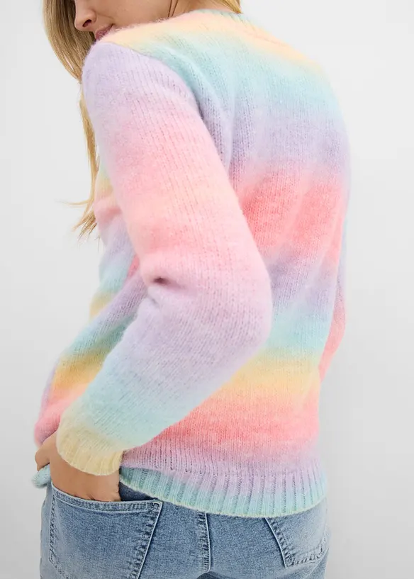 Pull doux en grosse maille contenant de la laine, bonprix