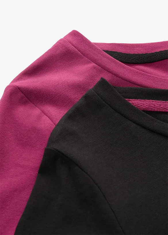 Jerseykleid aus Baumwolle mit Stretch (2er Pack), bonprix