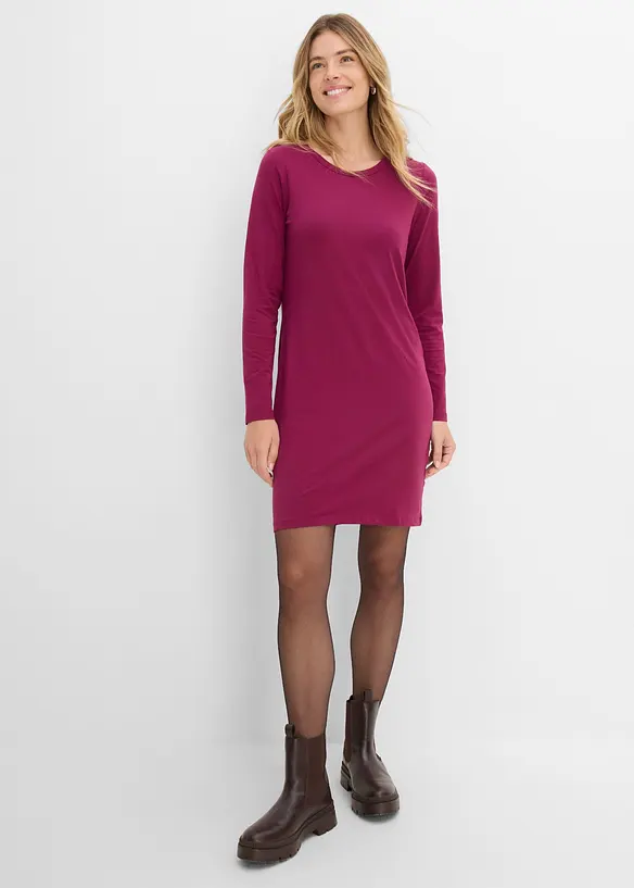Jerseykleid aus Baumwolle mit Stretch (2er Pack), bonprix