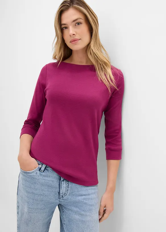 T-shirt manches longues 100% coton, bonprix