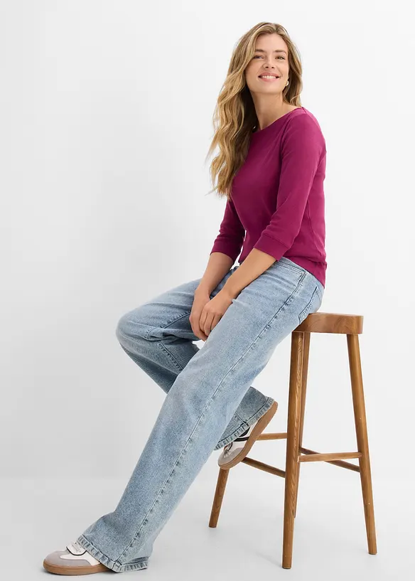 T-shirt manches longues 100% coton, bonprix