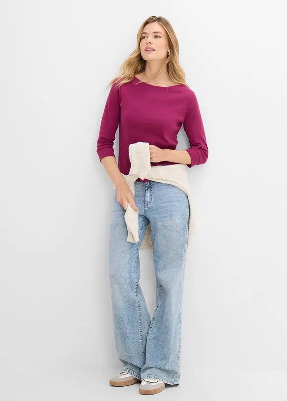 T-shirt manches longues 100% coton, bonprix