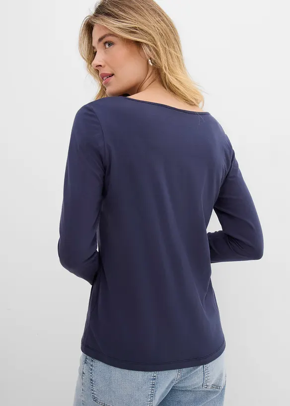 Figurbetontes Langarmshirt (2er Pack), bonprix