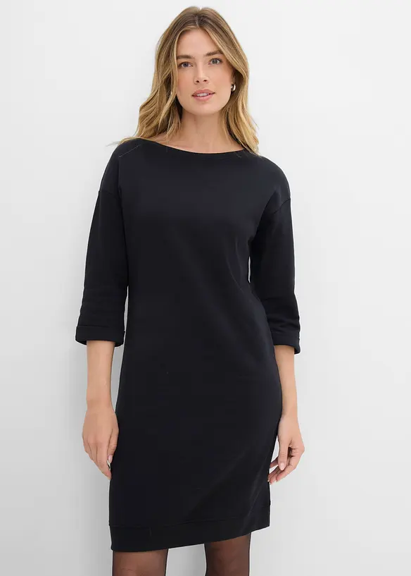 Sweatkleid, 3/4-Arm, innen weich angeraut, bonprix