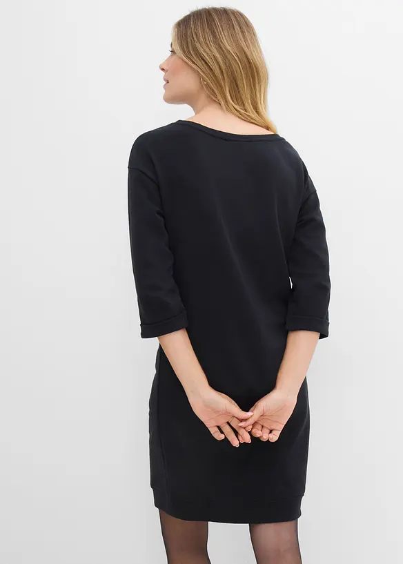 Sweatkleid, 3/4-Arm, innen weich angeraut, bonprix