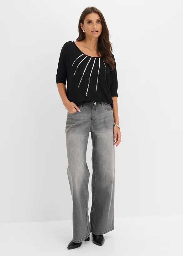 T-shirt fluide en viscose extensible, bonprix