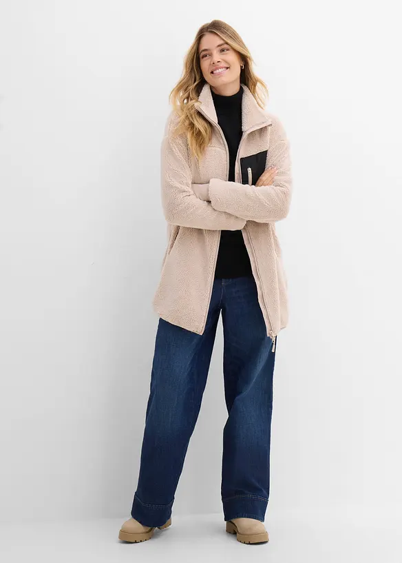 Veste en polaire peluche, bonprix