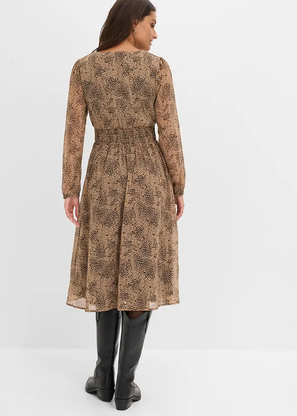 Chiffonkleid mit elastischem Bund, bonprix