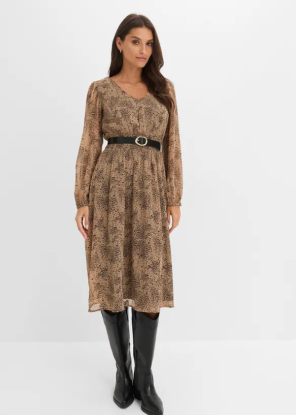 Chiffonkleid mit elastischem Bund, bonprix