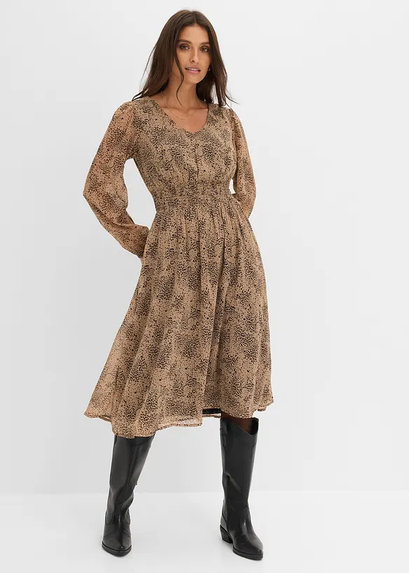 Chiffonkleid mit elastischem Bund, bonprix