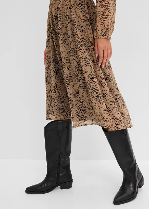 Chiffonkleid mit elastischem Bund, bonprix