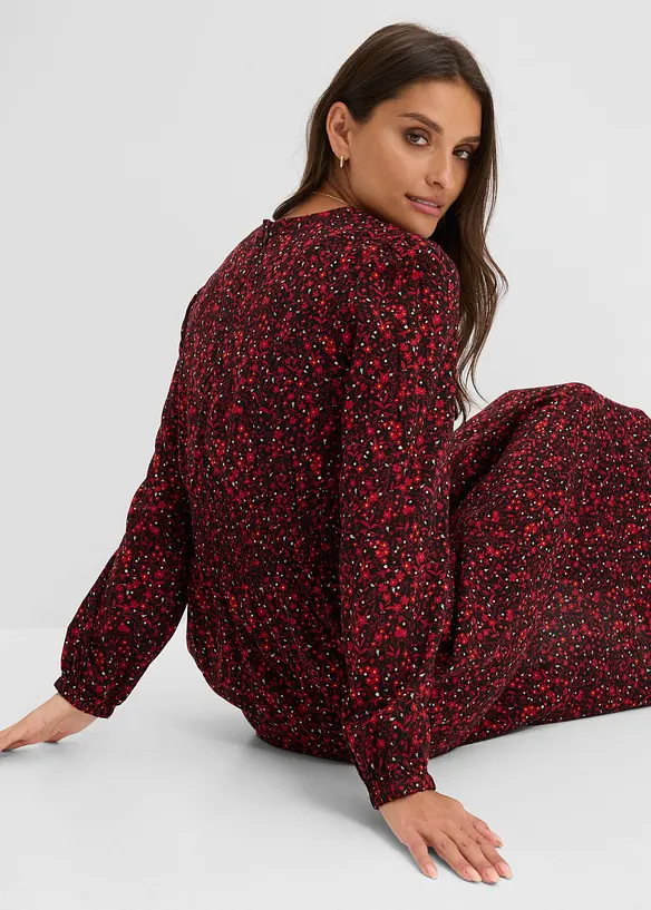 Robe midi &agrave; imprim&eacute; floral, bonprix