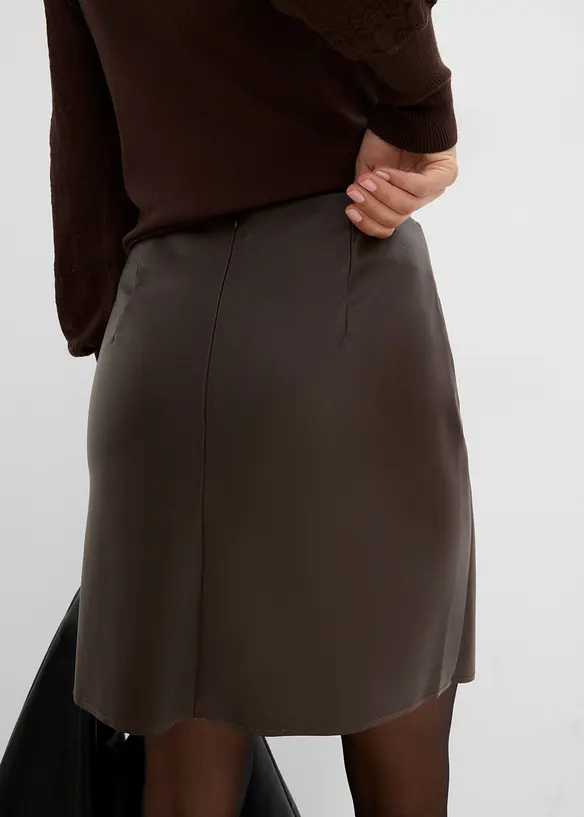 Jupe enduite de forme asym&eacute;trique, bonprix