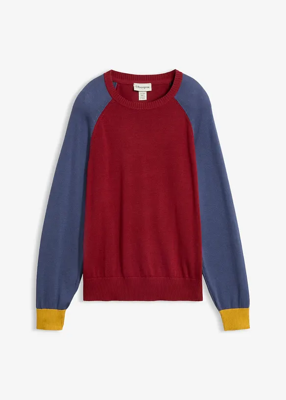 Pull en maille fine &agrave; manches raglan, bonprix