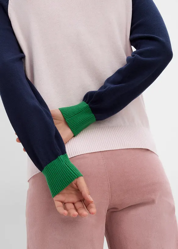 Pull en maille fine &agrave; manches raglan, bonprix