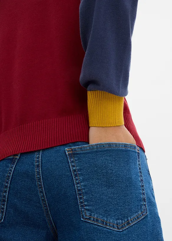 Pull en maille fine &agrave; manches raglan, bonprix
