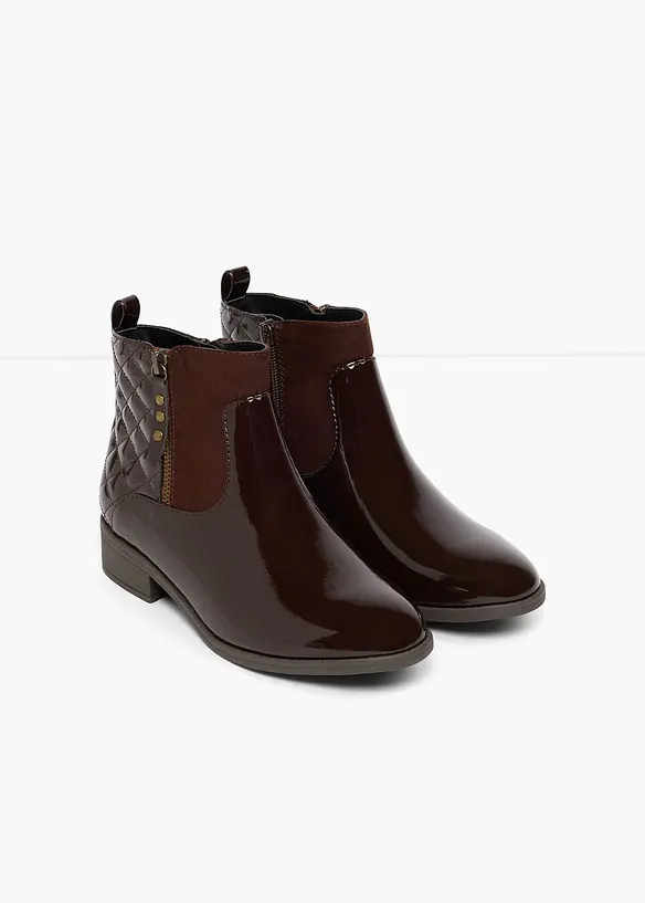 Bottines aspect verni, bonprix