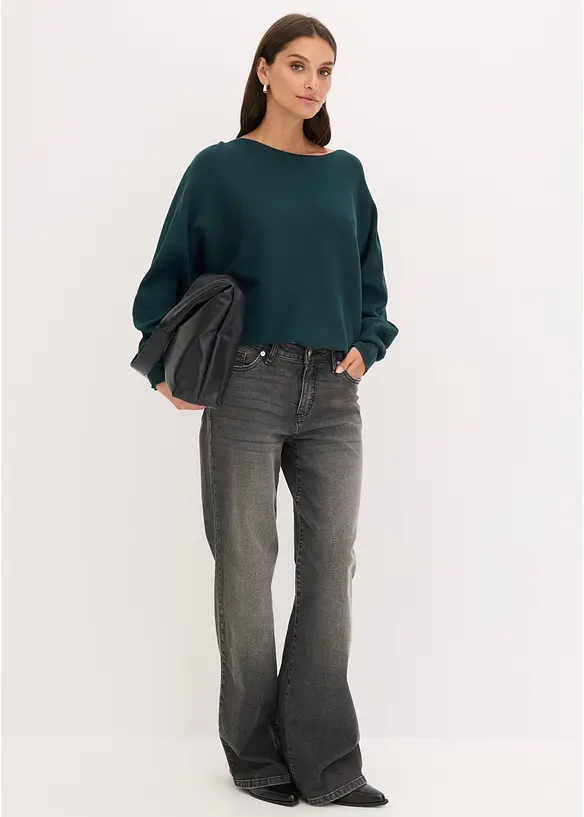 Pull oversize &agrave; manches chauve-souris, bonprix